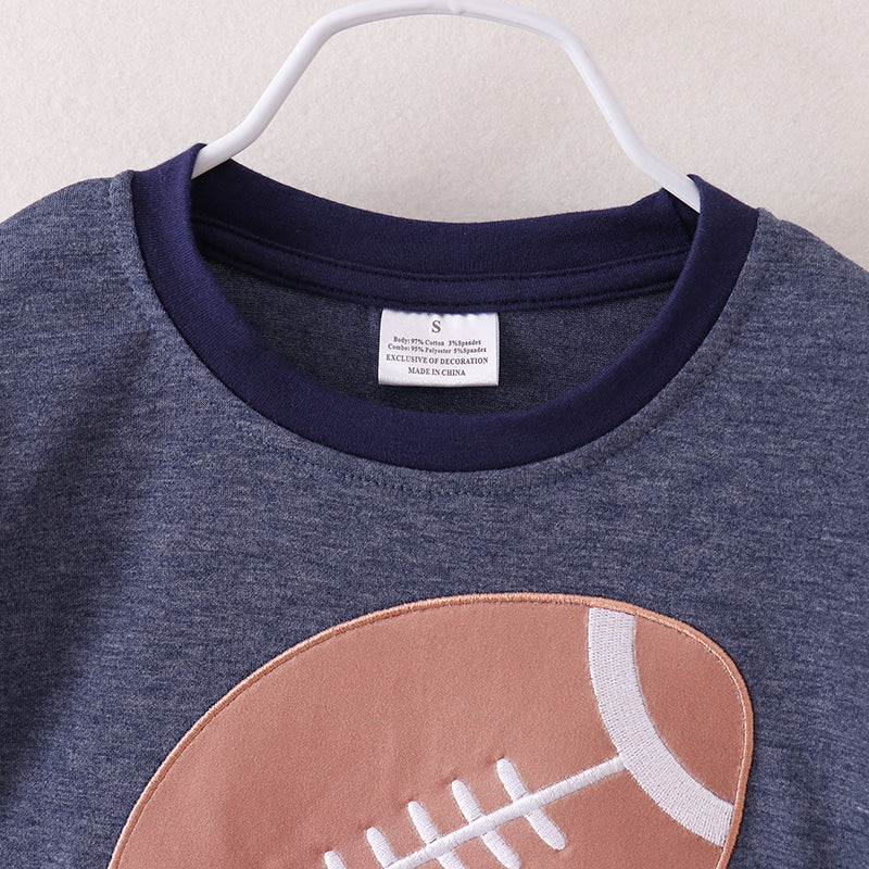 Boys Football Applique Top