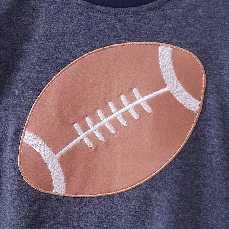 Boys Football Applique Top