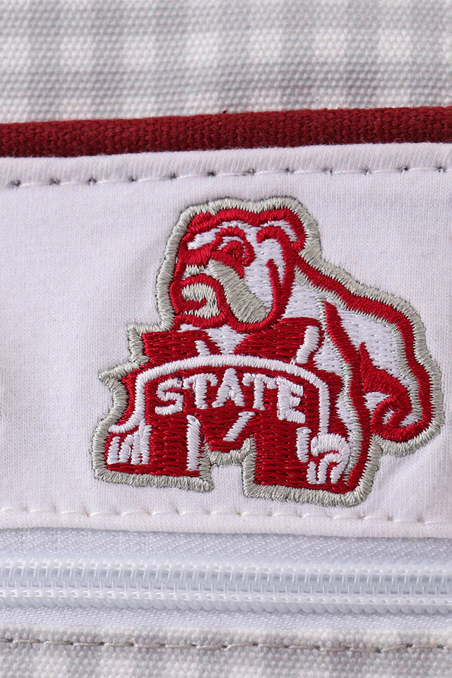 BULLDOGS EMBROIDERY RUFFLE BACKPACK