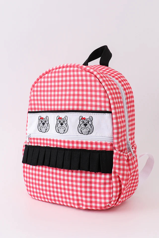 GEORGIA BULLDOGS EMBROIDERY RUFFLE BACKPACK