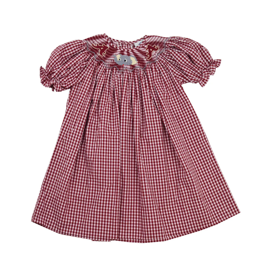 Smocked Alabama girls bishop dress