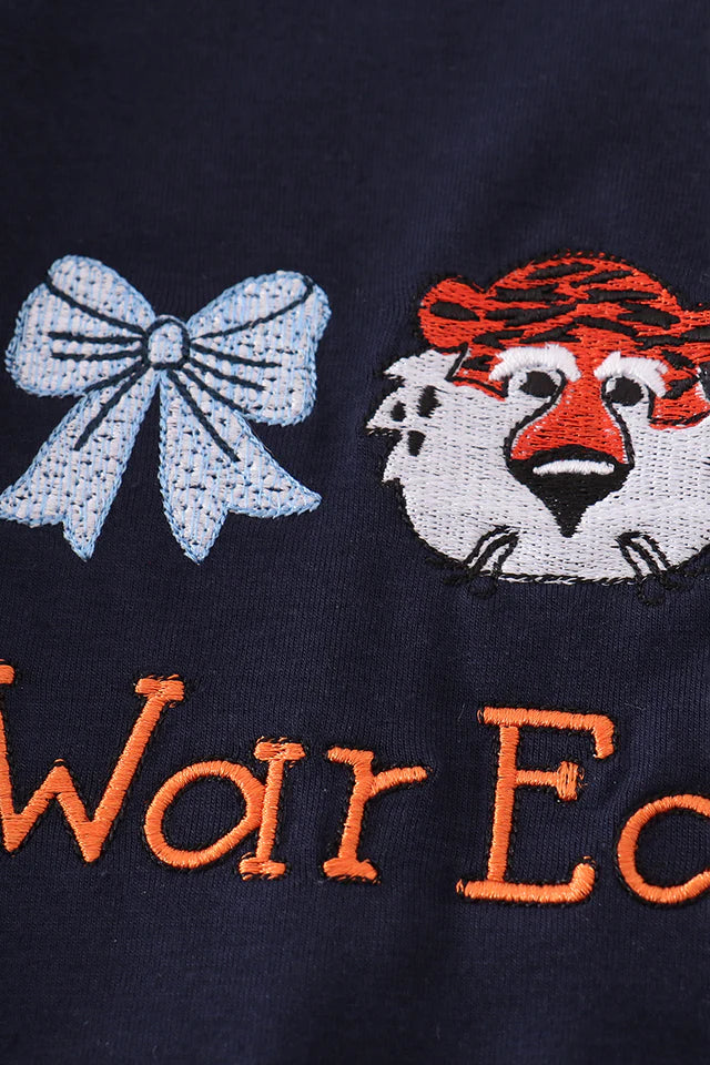 NAVY AUBURN WAR EAGLE EMBROIDERY BUBBLE