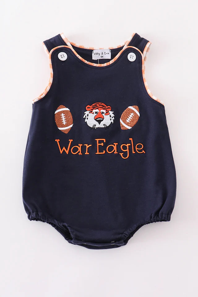 NAVY AUBURN WAR EAGLE EMBROIDERY BUBBLE