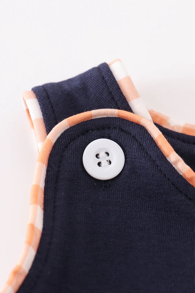 NAVY AUBURN WAR EAGLE EMBROIDERY BUBBLE