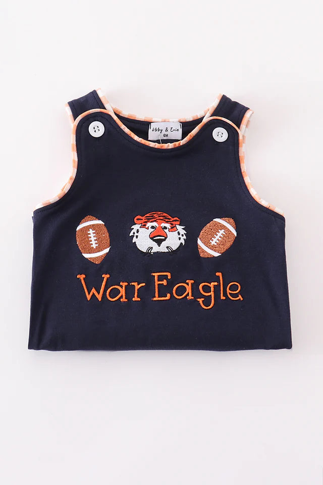 NAVY AUBURN WAR EAGLE EMBROIDERY BUBBLE