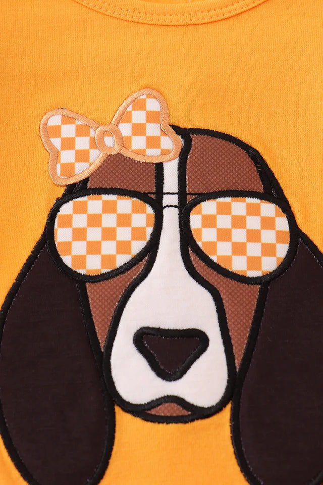 ORANGE TENNESSEE APPLIQUE BLOOMER SET
