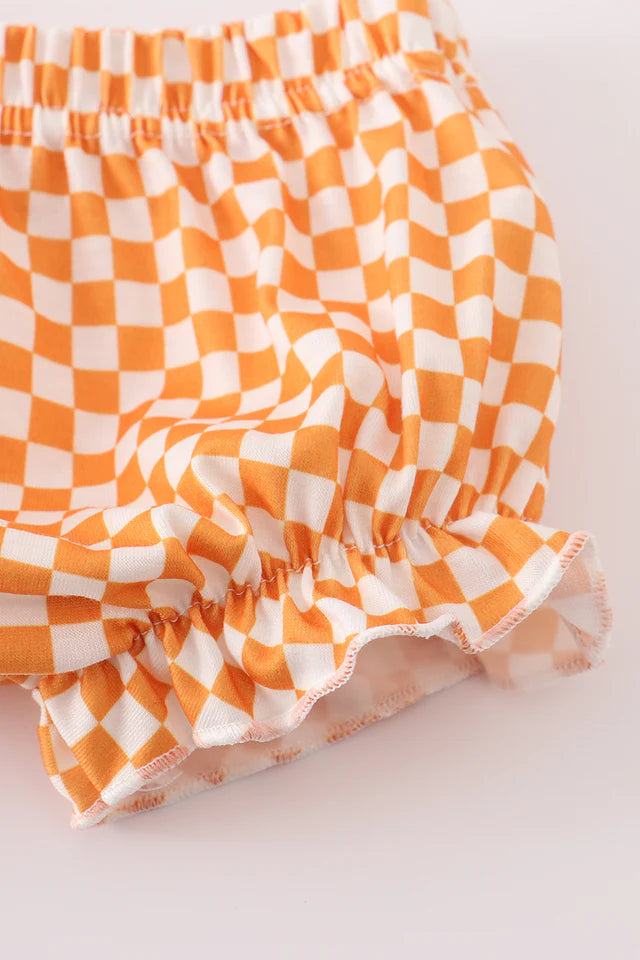 ORANGE TENNESSEE APPLIQUE BLOOMER SET