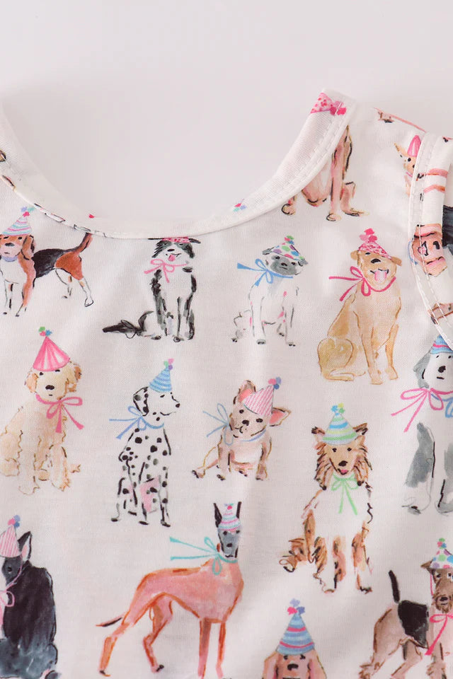 PINK PARTY PUPPY BLOOMER SET