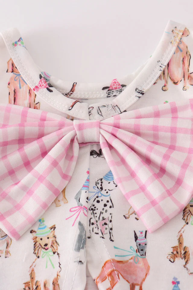 PINK PARTY PUPPY BLOOMER SET