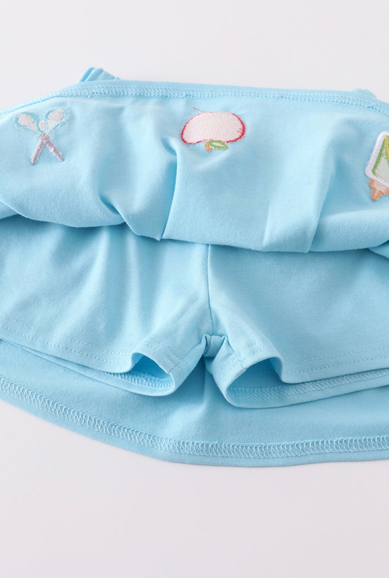 Back to school embroidered twirl skirt