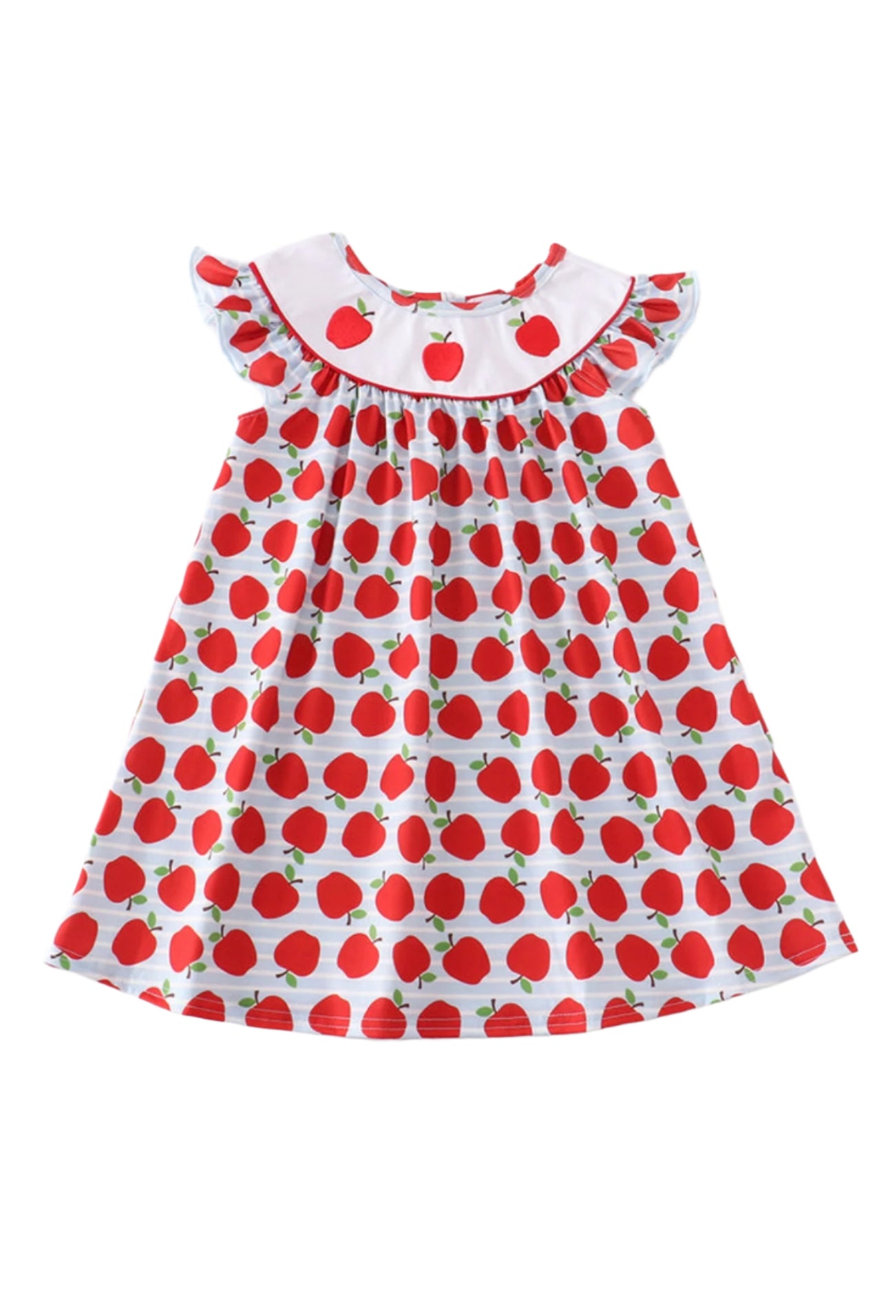 Embroidered Apple Bishop Dress School