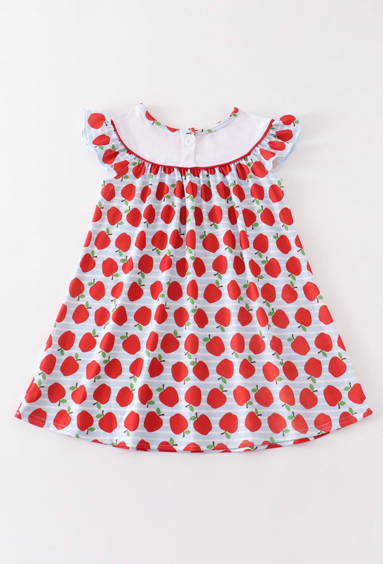 Embroidered Apple Bishop Dress School