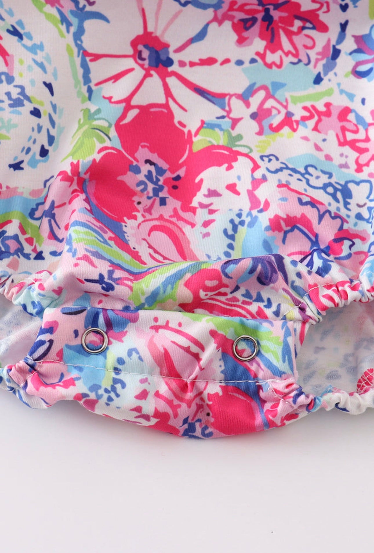 Mamas Girl Embroidered Lily Print Bubble