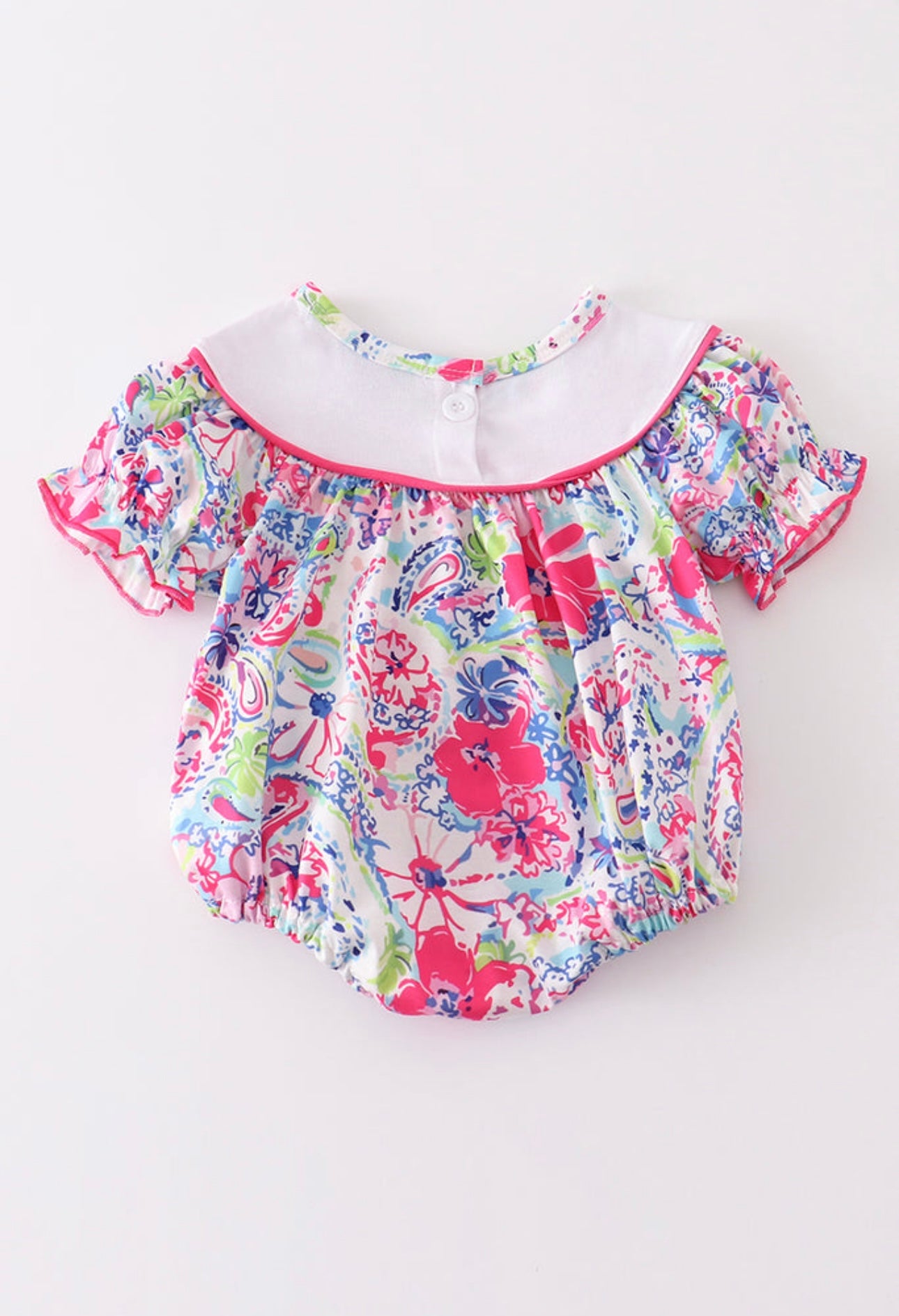 Mamas Girl Embroidered Lily Print Bubble