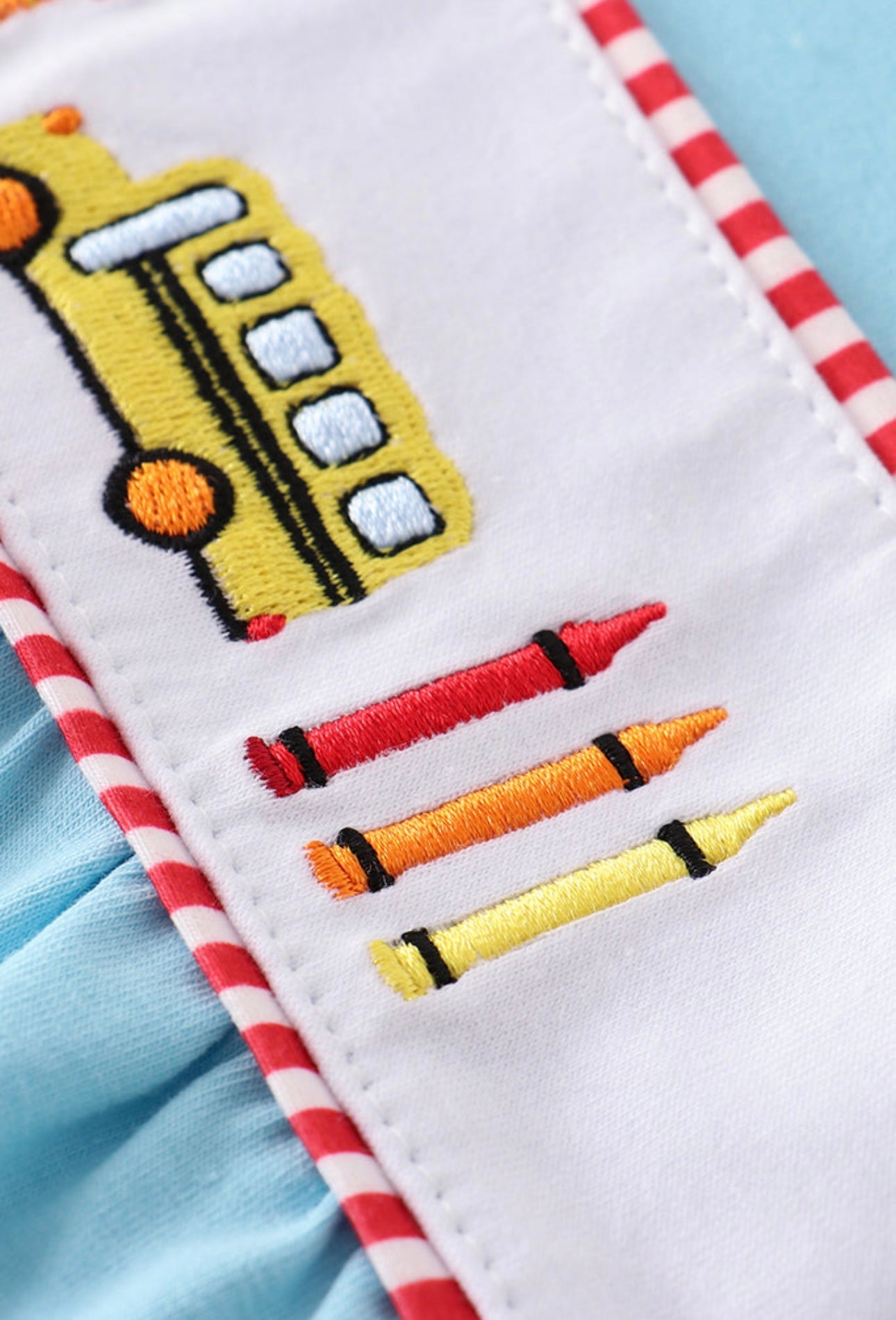 Turquoise Back to School Bubble with Trim