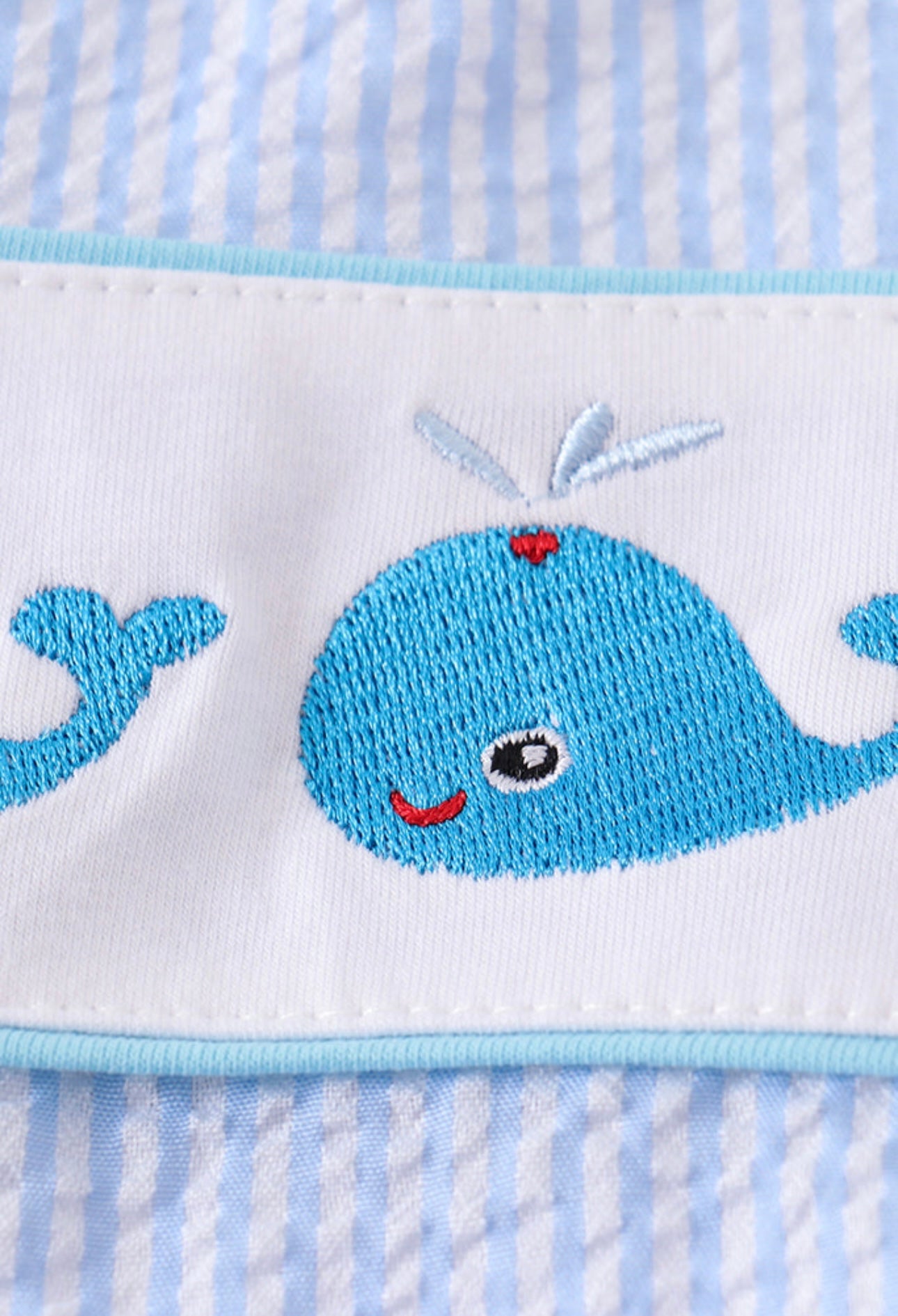 Boys whale seersucker bubble