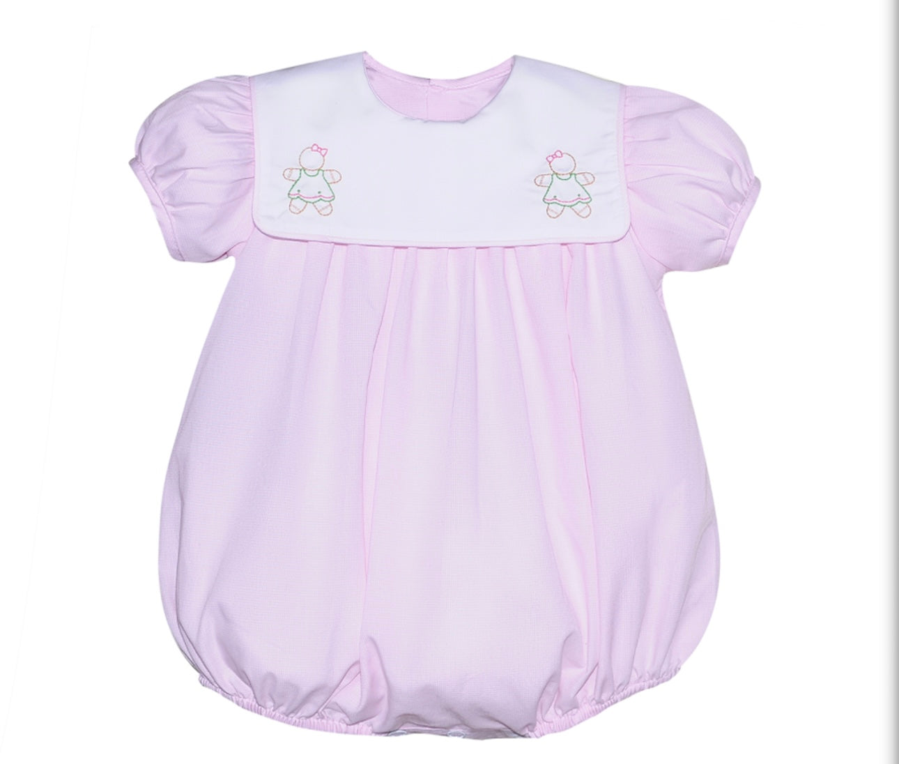 Girls Pink Gingerbread Hand stitched bubble