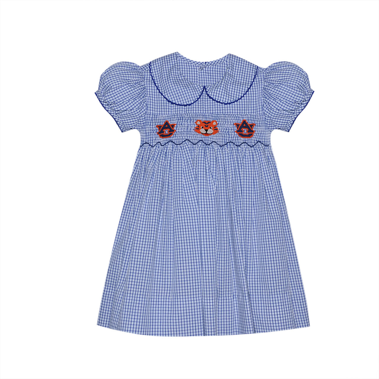 Navy/Orange Smocked Dress. Auburn tigers