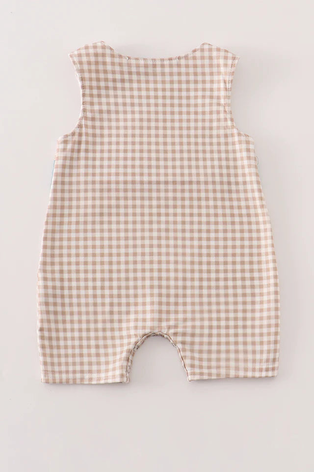 GINGHAM PUPPY EMBROIDERY BOY JONJON