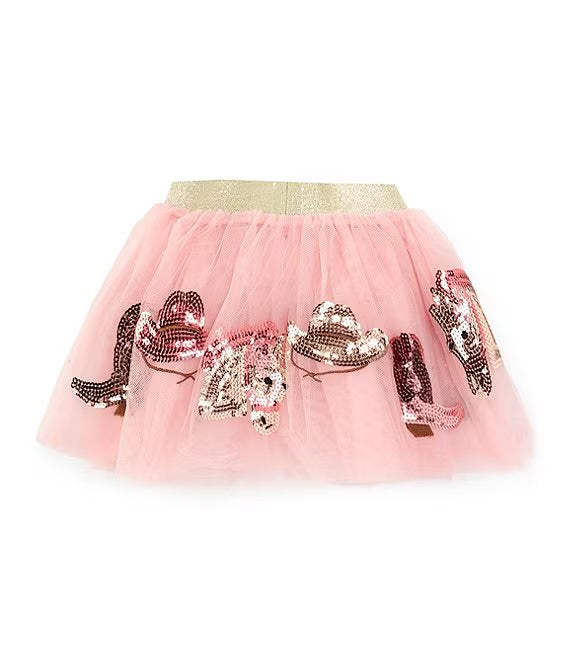 Baby Girls Sequin-Embellished Western-Inspired Tutu Skirt