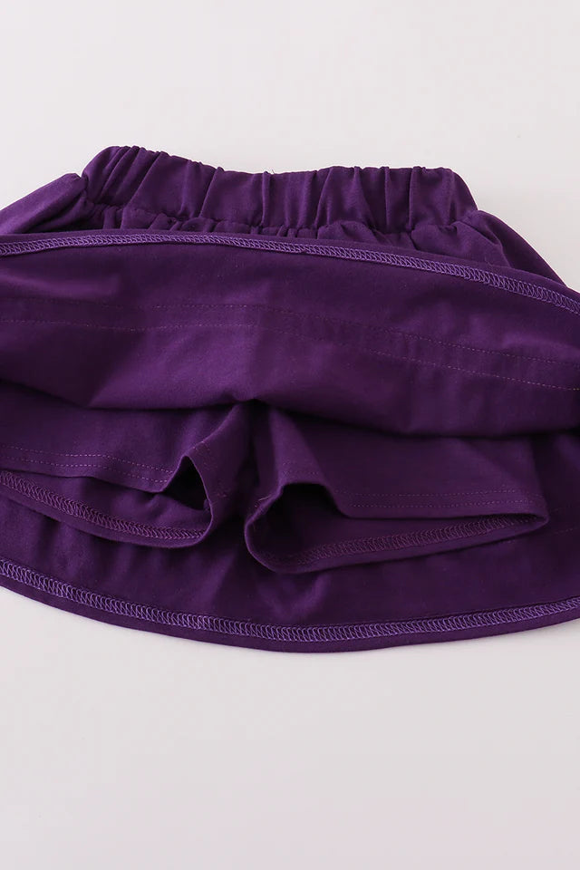LSU EMBROIDERY FOOTBALL CHEER SKORT SET