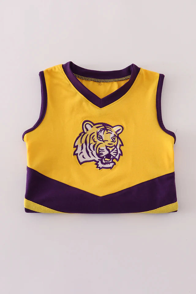 LSU EMBROIDERY FOOTBALL CHEER SKORT SET