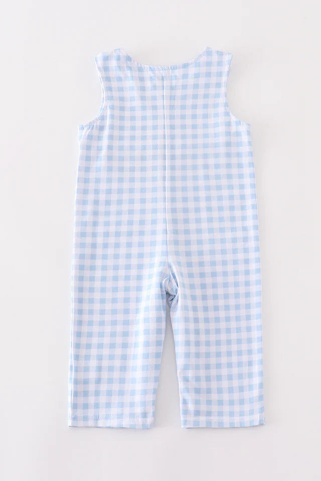 PREMIUM BLUE TURKEY EMBROIDERY PLAID BOY JONJON