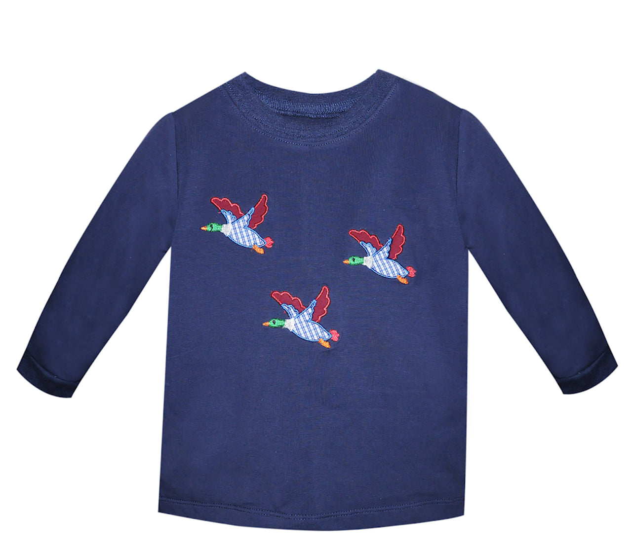 Navy Mallard Ducks Long Sleeve