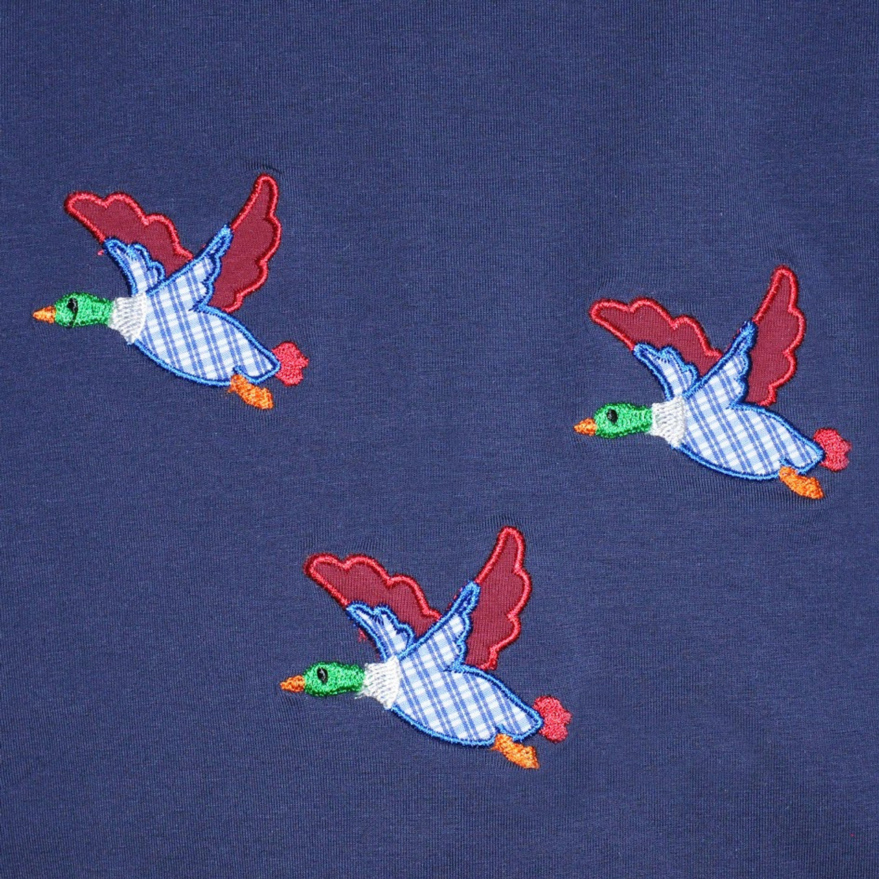 Navy Mallard Ducks Long Sleeve