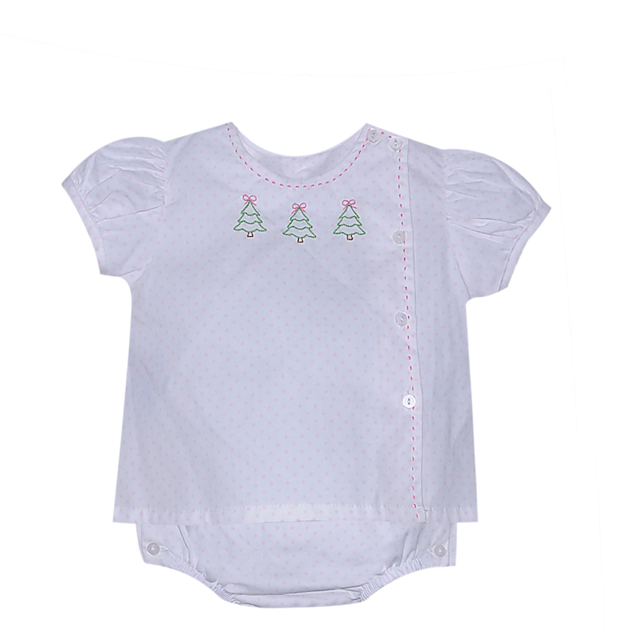 Girl Diaper Set-Christmas Tree-polka dot