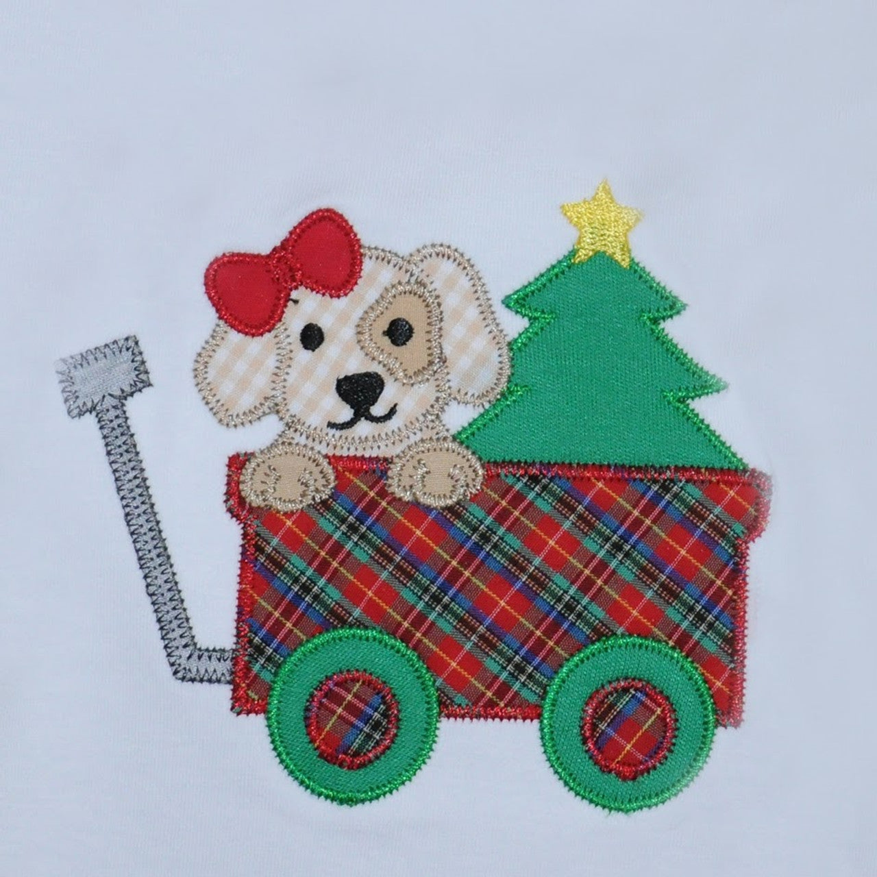 Christmas Puppy Girls Long Bloomer Set