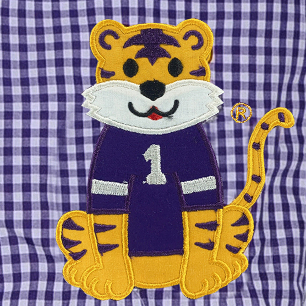 Purple/Gold Boy Bubble with Applique