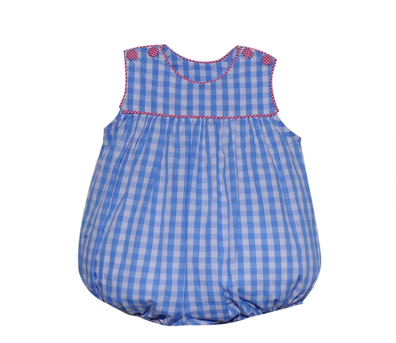 Blue Red Gingham Bubble -Unisex