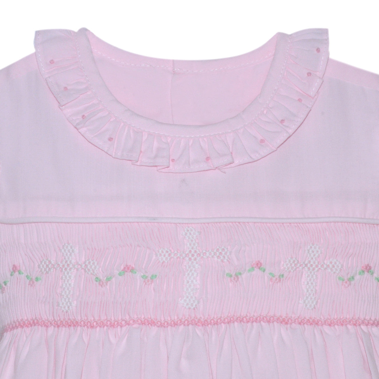 Pink Hand Smocked Cross Bubble