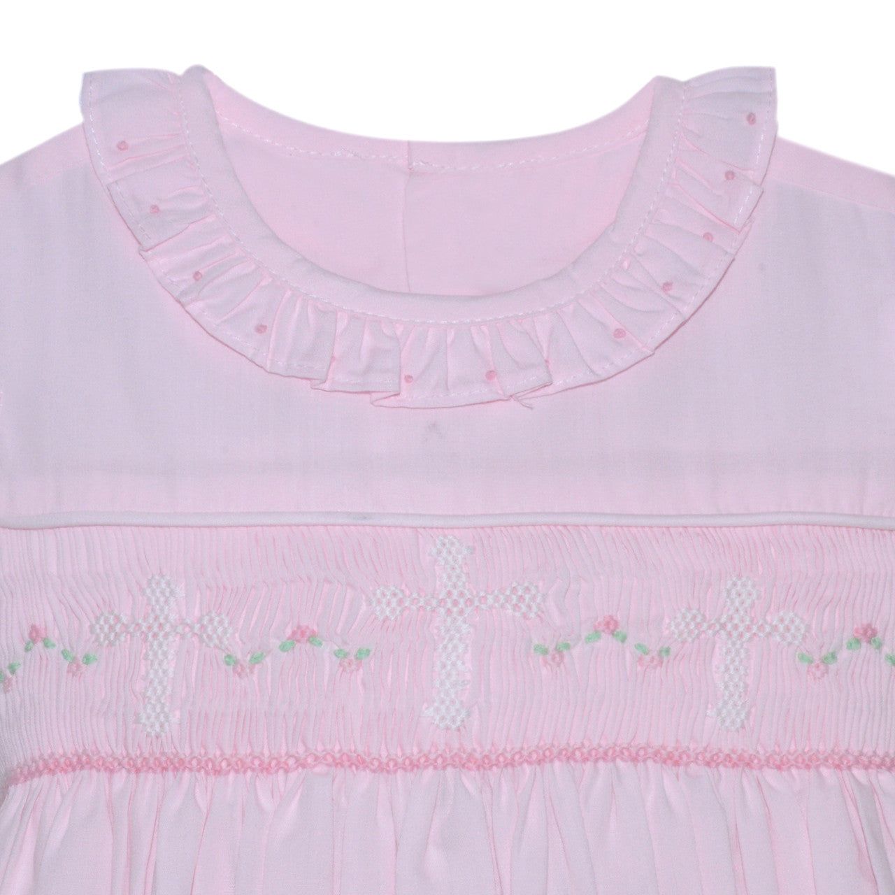 Pink Hand Smocked Cross Bubble