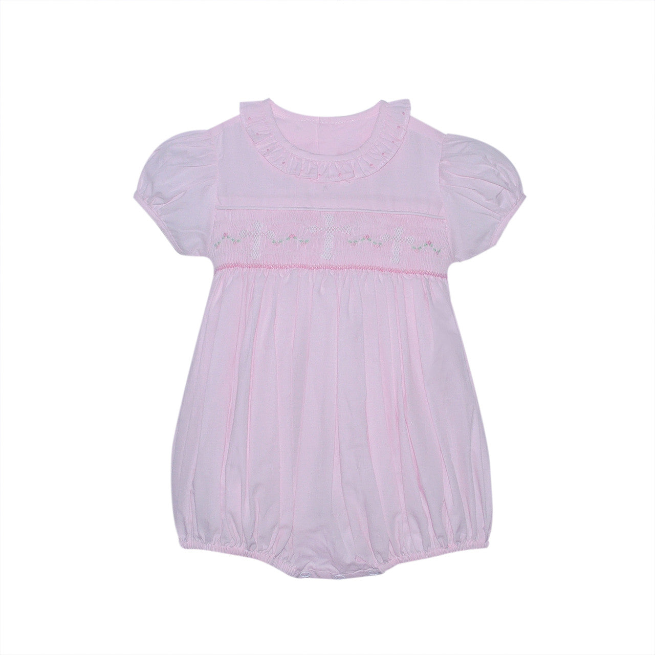 Pink Hand Smocked Cross Bubble