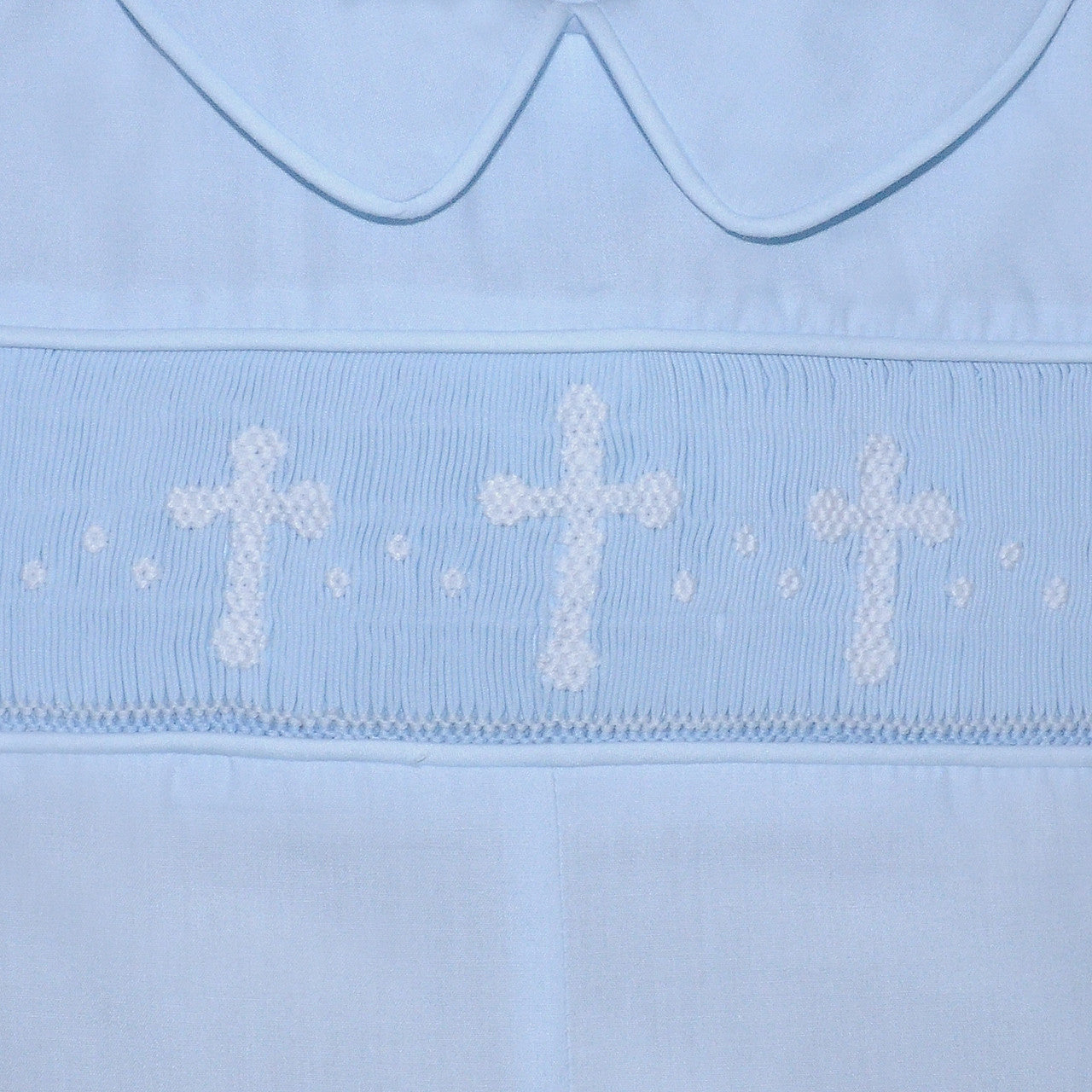 Blue Handsmocked Boy Cross Bubble