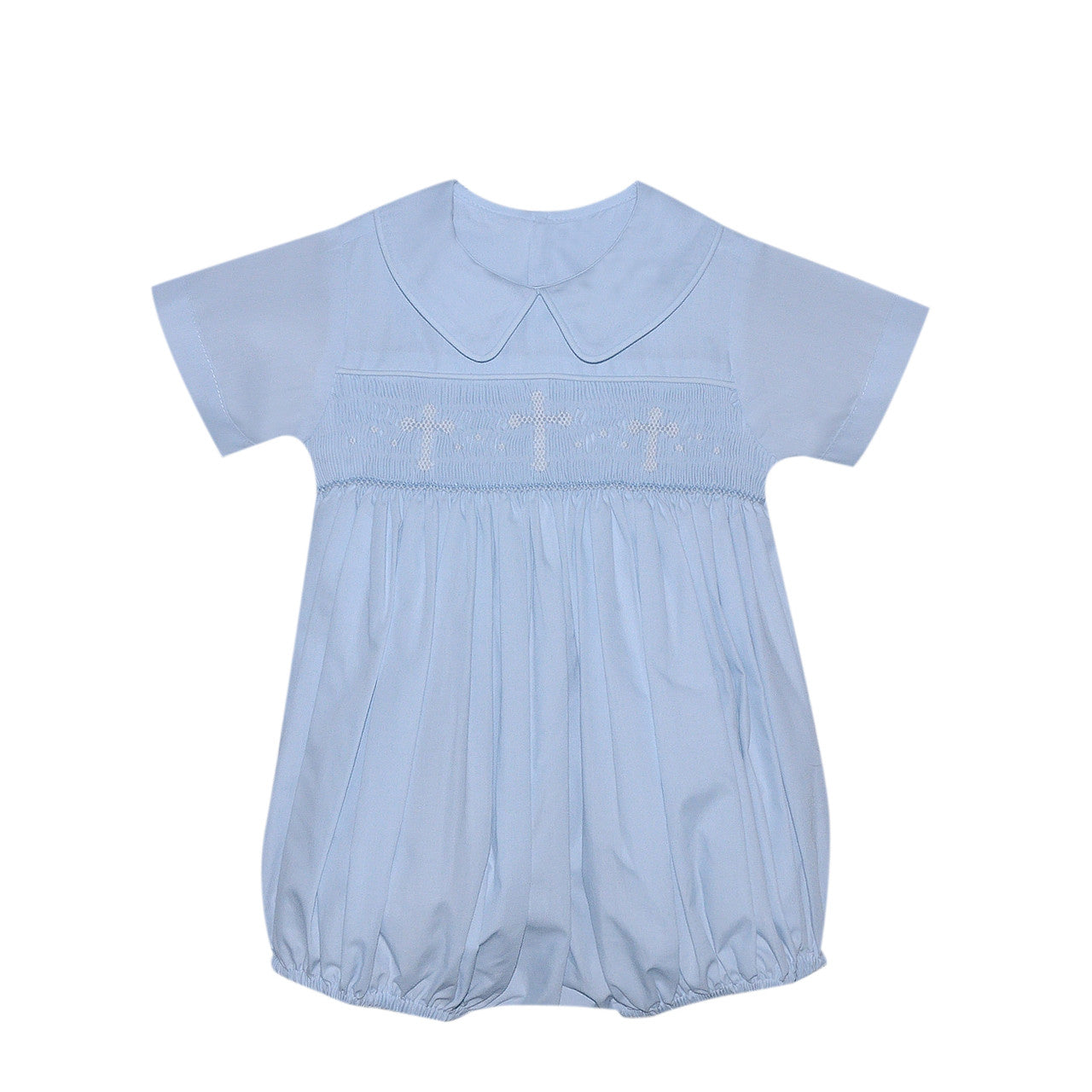 Blue Handsmocked Boy Cross Bubble