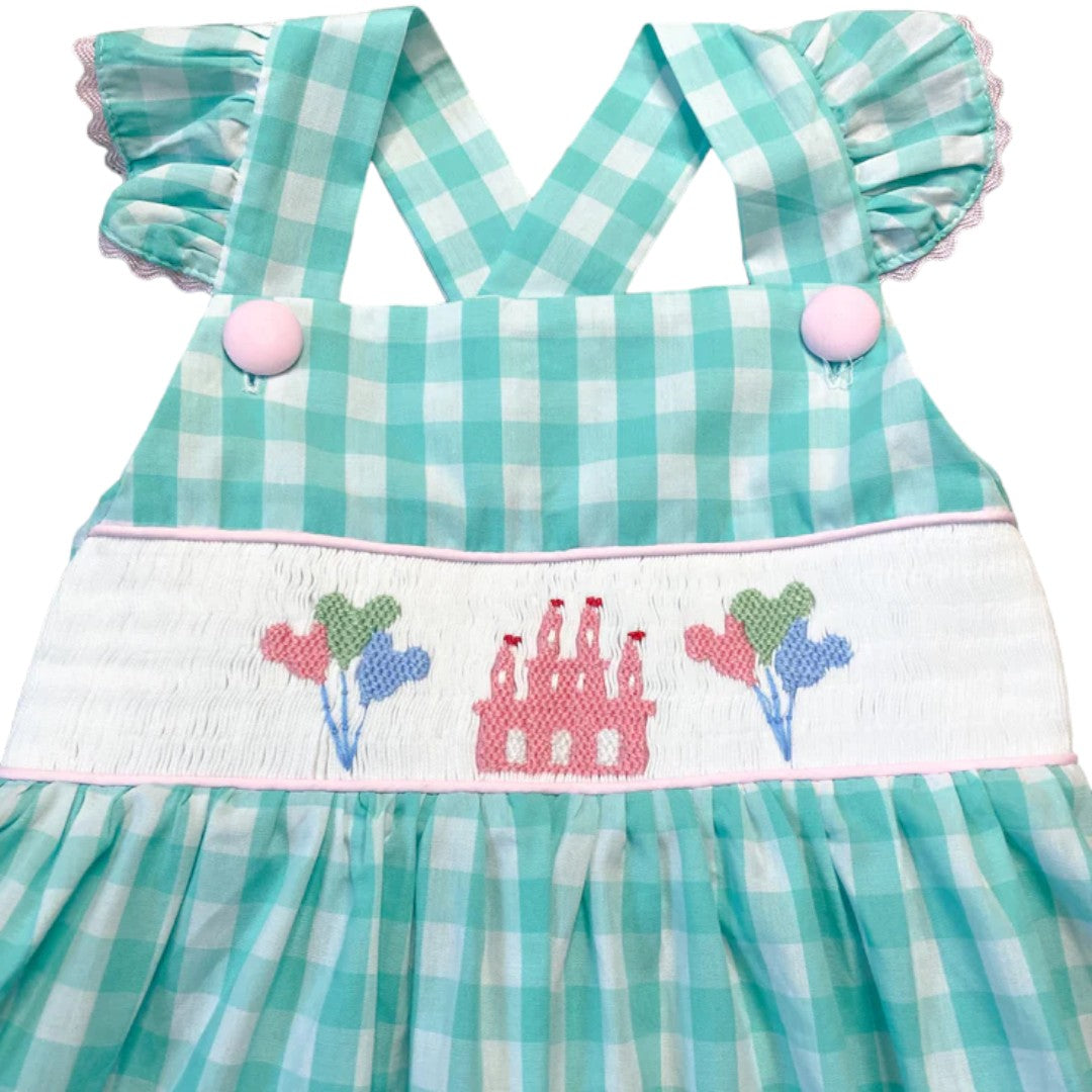 Meet me at the Castle Smocked Gingham Dress