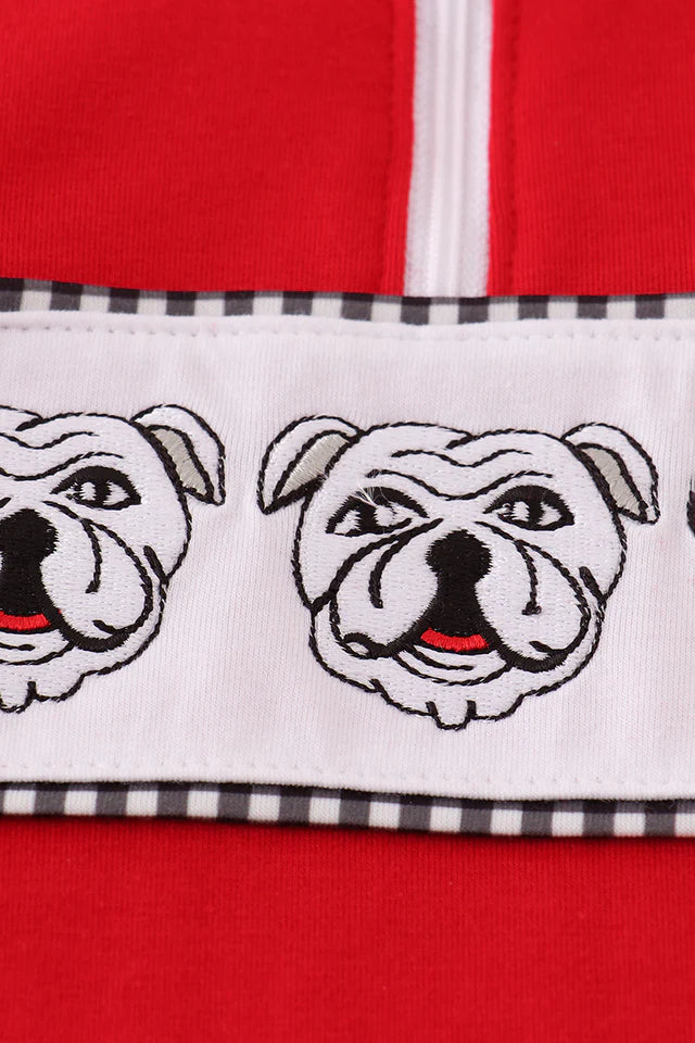 GEORGIA BULLDOG EMBROIDERY PULLOVER