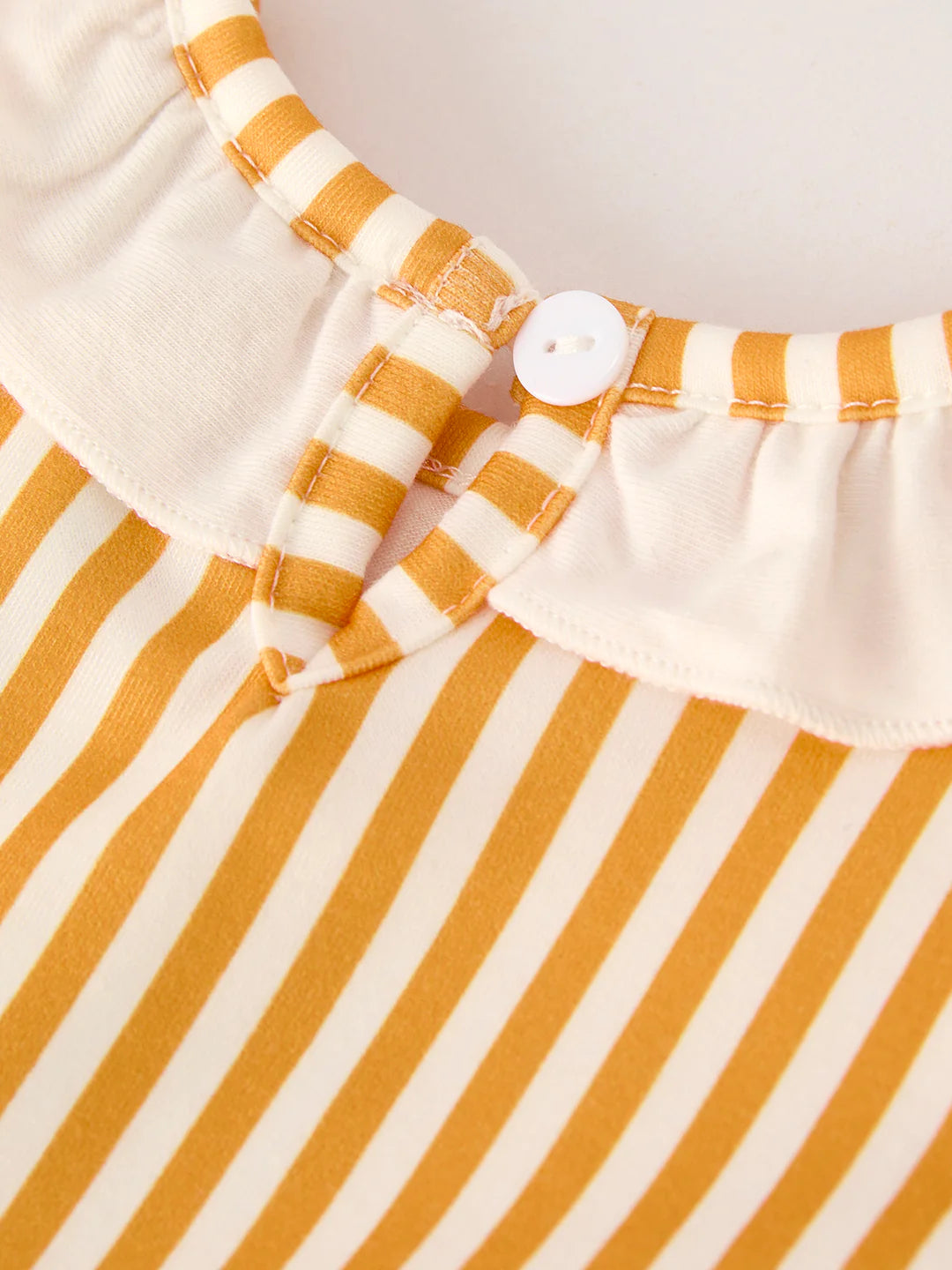 Fall Thanksgiving Turkey Smock Embroidered Orange Stripes Baby Girl Romper
