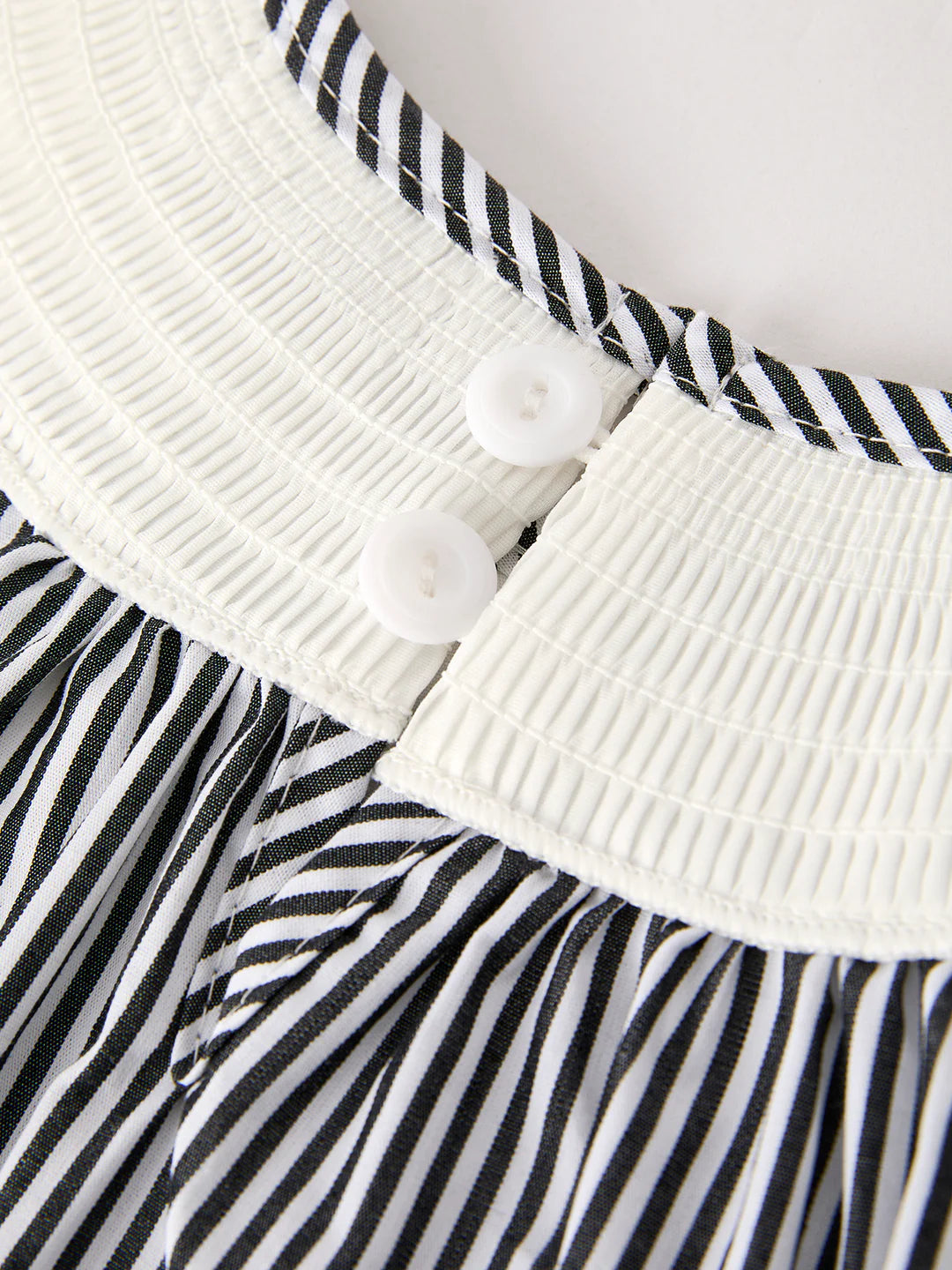 Halloween Striped "Trick Or Treat" Smock Embroidered Baby Girl Dress