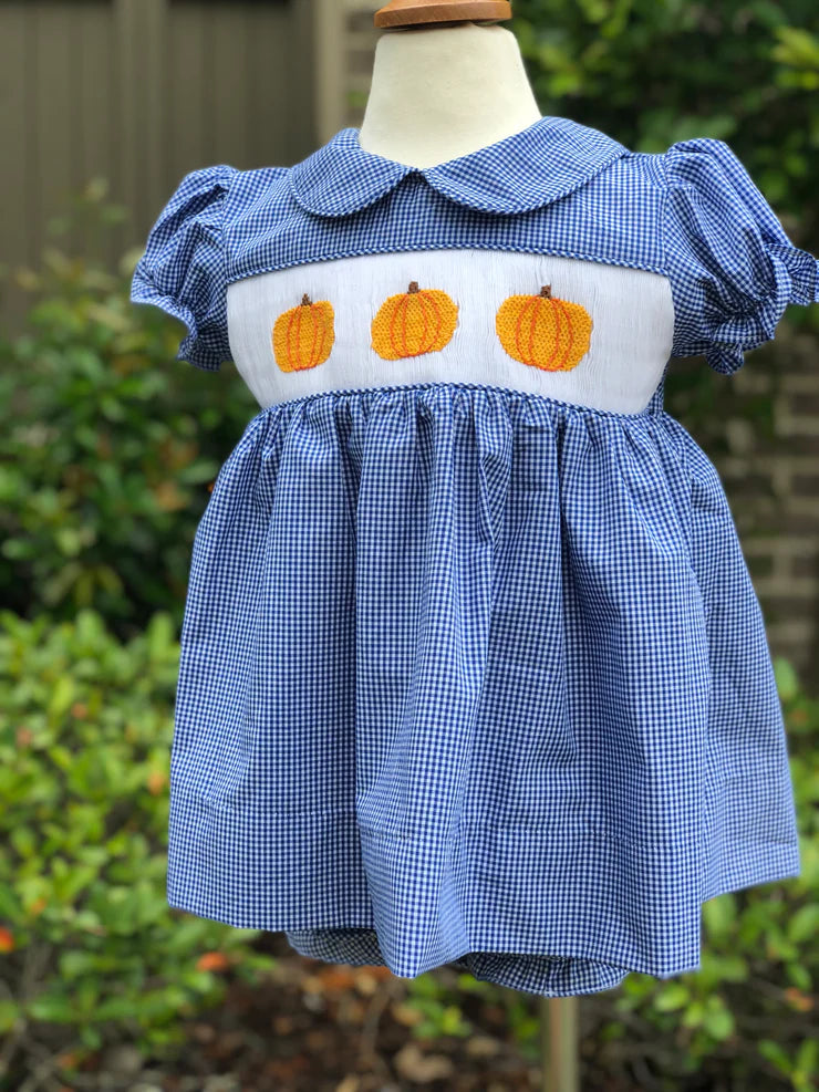 Blue Check Pumpkin Dress