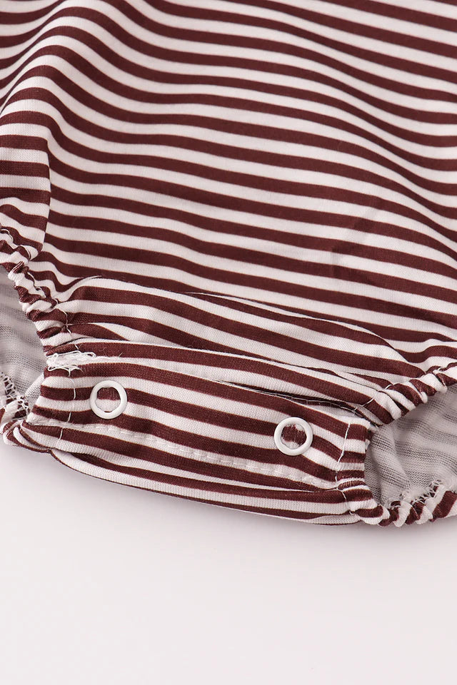 BROWN TURKEY FRENCH KNOT STRIPE BUBBLE