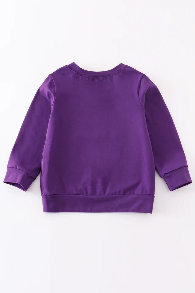 PURPLE Clemson GO TIGERS EMBROIDERY Top