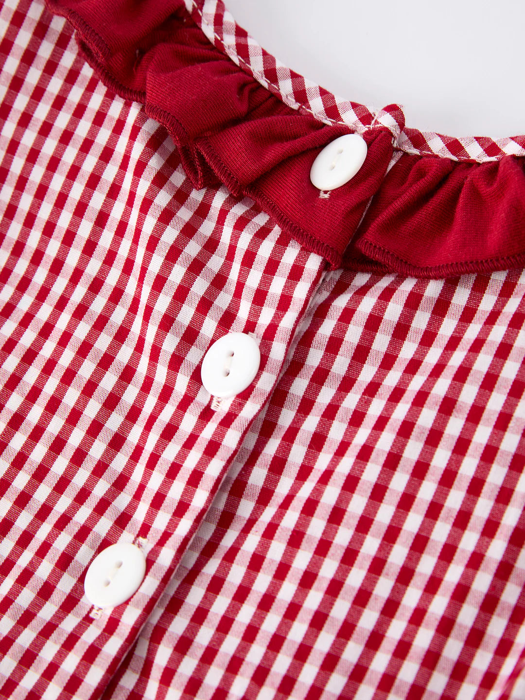 Roll Tide Machine Embroidery Gingham Girl Dress with Red Bow