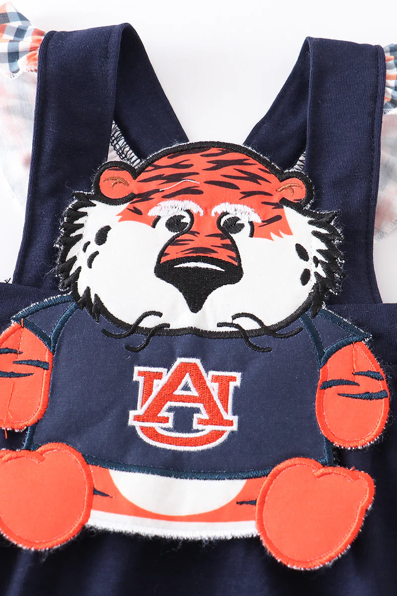 Navy Auburn Tiger Girl Gameday Bubble