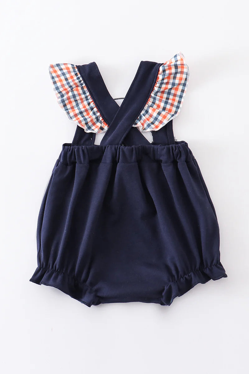 Navy Auburn Tiger Girl Gameday Bubble