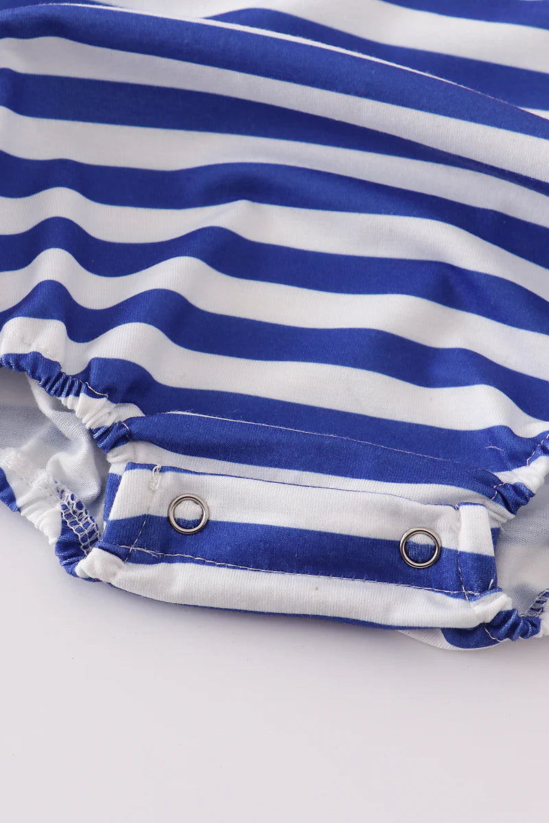 Boy Flag Applique stripe Romper