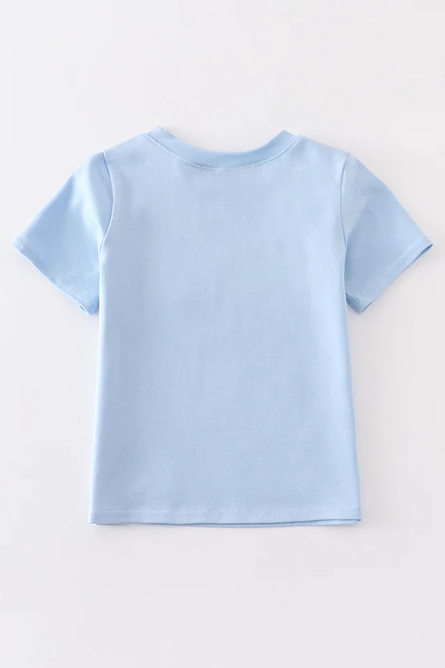 Blue Character French Knot Boys Tee
